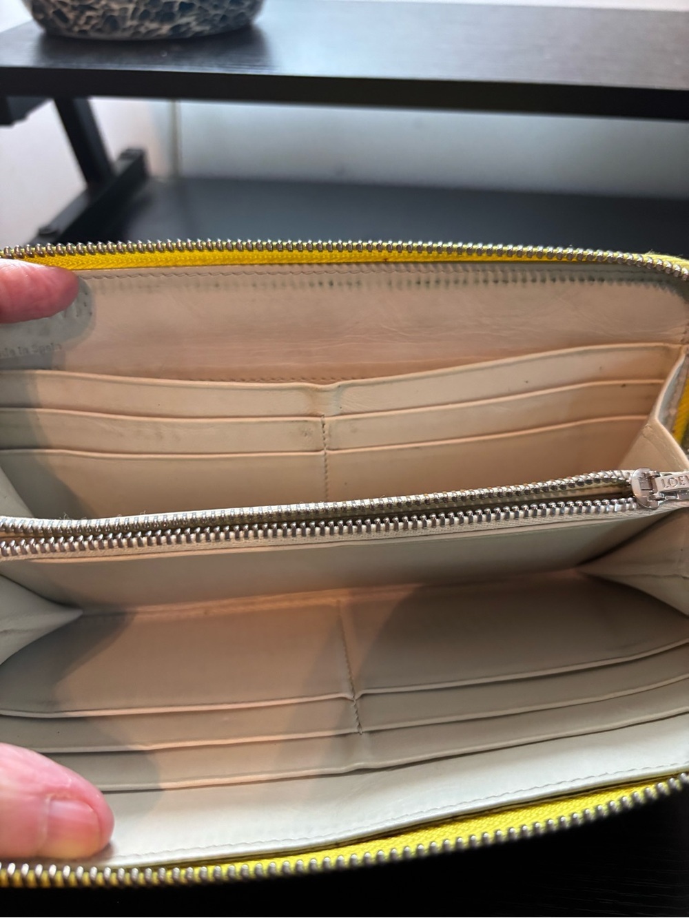 Authentic Loewe Repeat Anagram Zip Around Wallet Yellow Calfskin Excellent Cond - Picture 7 of 11